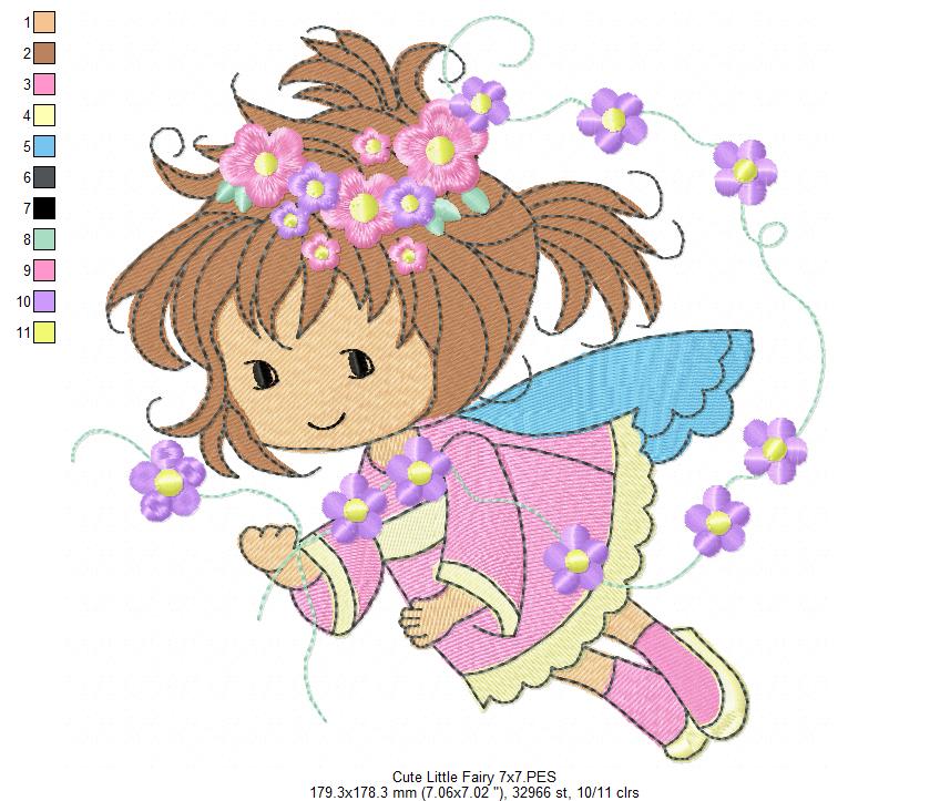 Cute Little Fairy - Fill Stitch