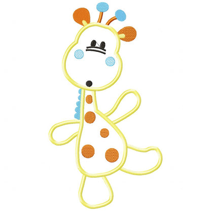 Funny Little Giraffe - Appliqué - Machine Embroidery Design