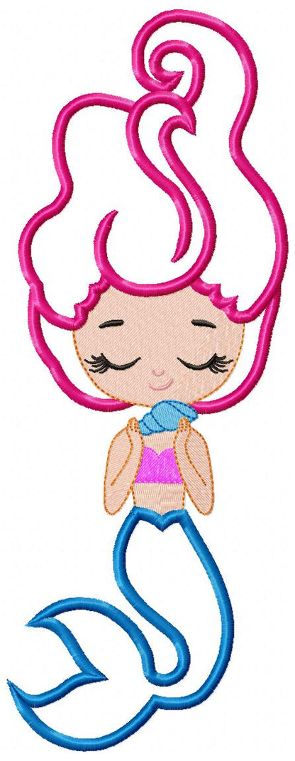 Cute Little Mermaid - Applique