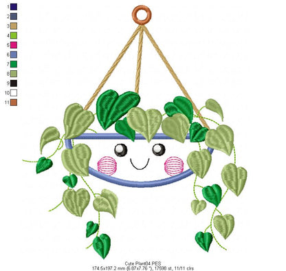 Cute Plant Smiling - Applique