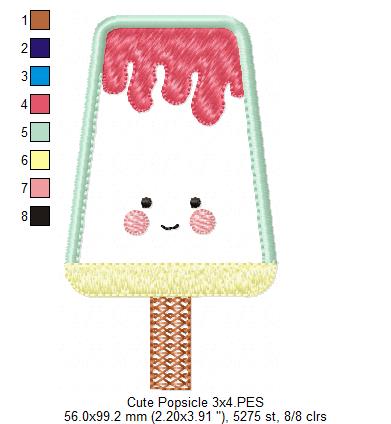 Cute Popsicle - Applique