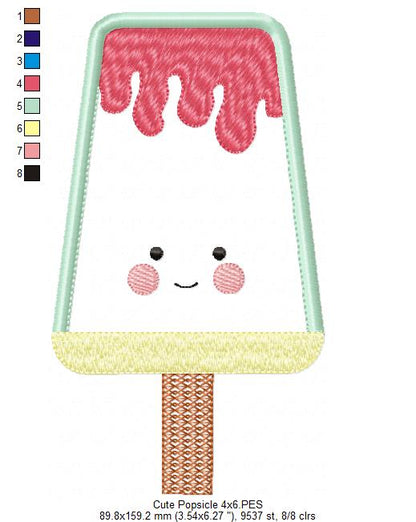 Cute Popsicle - Applique
