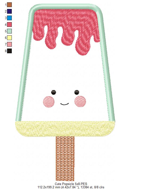 Cute Popsicle - Applique
