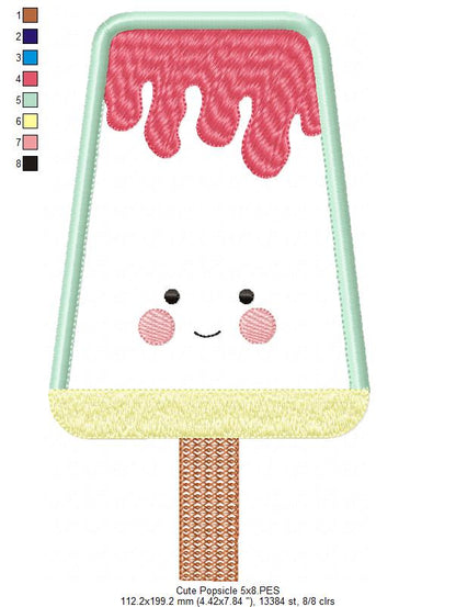 Cute Popsicle - Applique