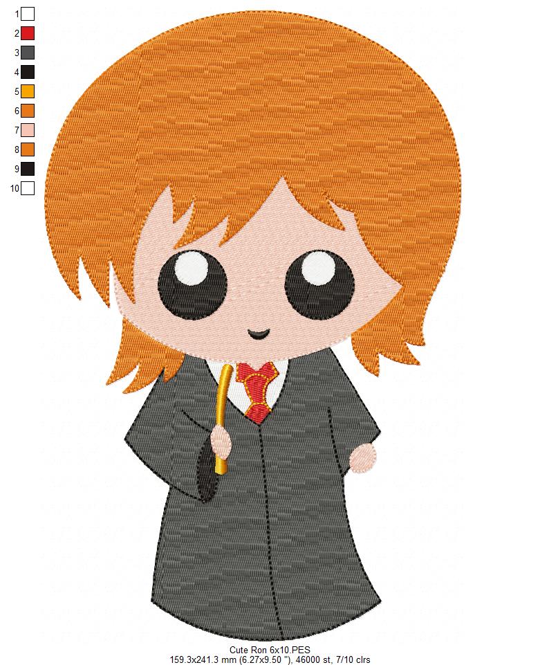 Three Wizard Kids - Fill Stitch - Set of 3 designs