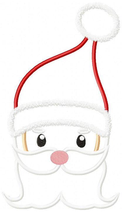 Cute Santa Claus Face - Applique