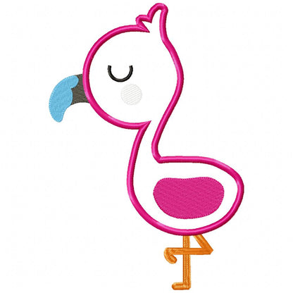 Cute Summer Flamingo - Applique