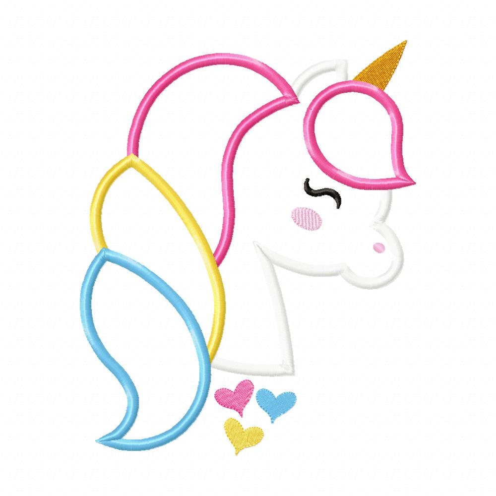 Unicorn and Stars - Applique Embroidery