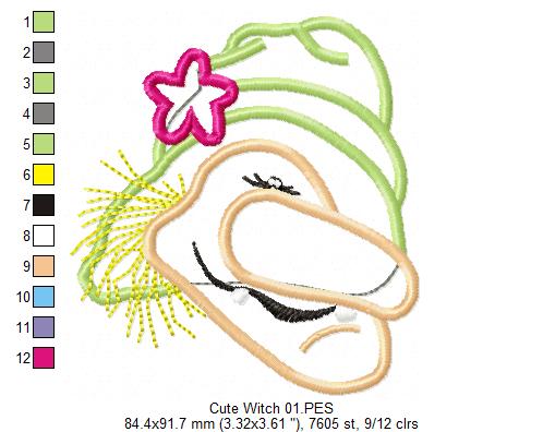 Halloween Witch - Applique