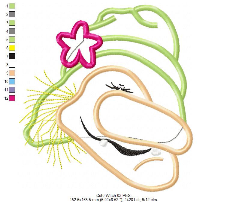 Halloween Witch - Applique