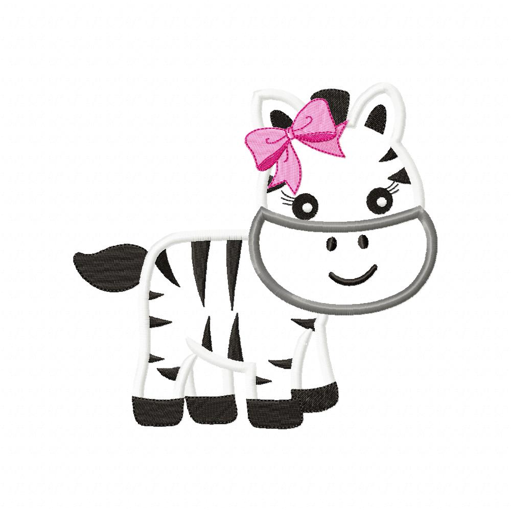Cute Zebra Girl - Aplique