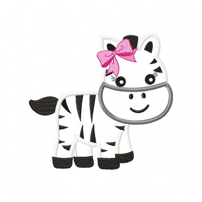 Cute Zebra Girl - Aplique