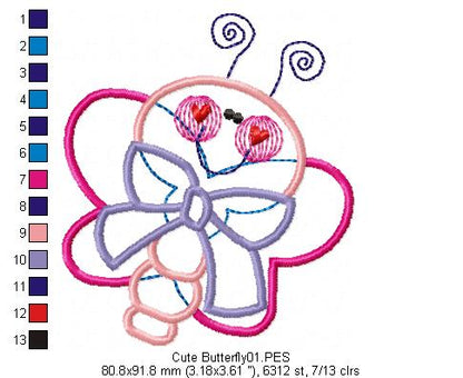 Cute Butterfly   - Applique