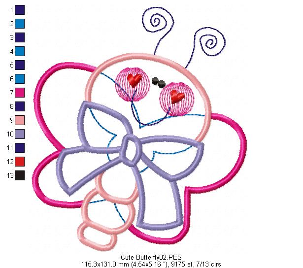 Cute Butterfly   - Applique