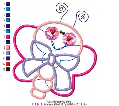 Cute Butterfly   - Applique