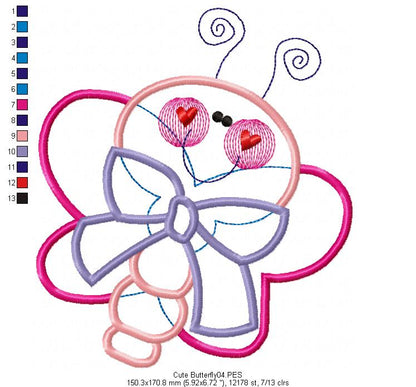 Cute Butterfly   - Applique