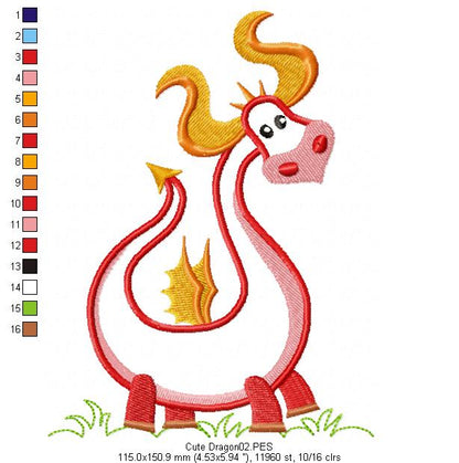 Cute Dragon - Aplique