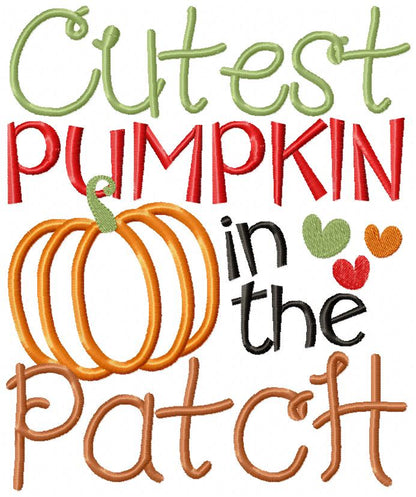 Cutest Pumpkin in the Patch - Applique