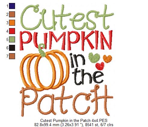 Cutest Pumpkin in the Patch - Applique