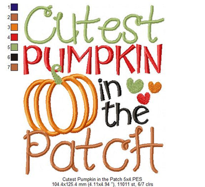 Cutest Pumpkin in the Patch - Applique