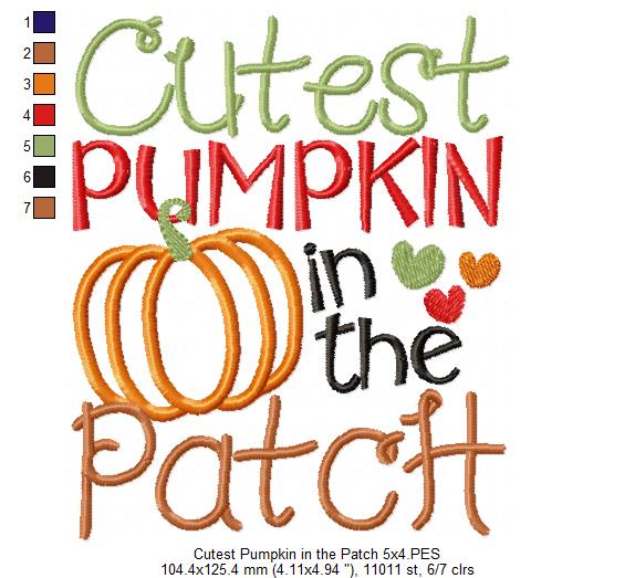 Cutest Pumpkin in the Patch - Applique