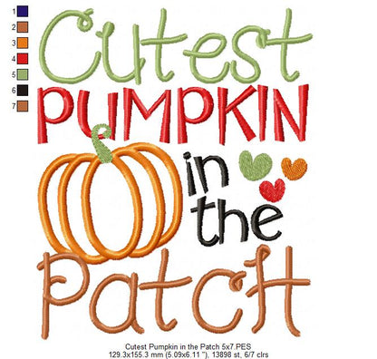 Cutest Pumpkin in the Patch - Applique