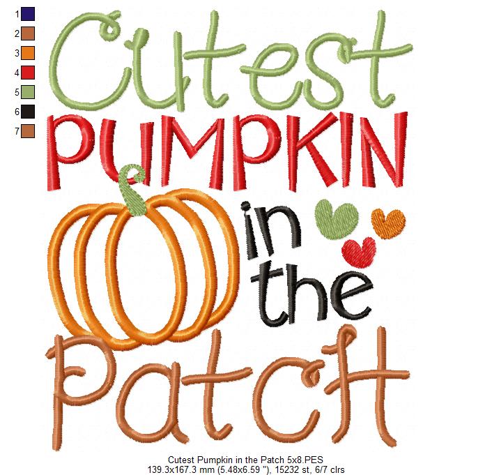 Cutest Pumpkin in the Patch - Applique