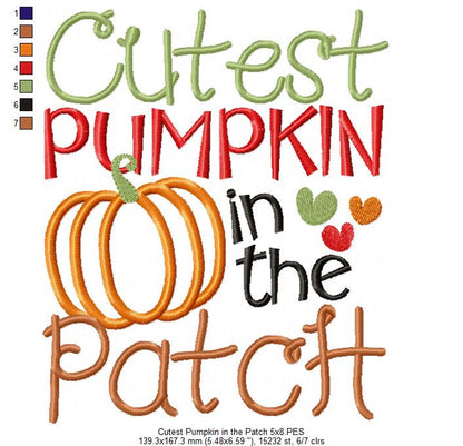 Cutest Pumpkin in the Patch - Applique