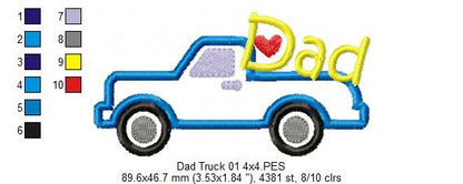 Daddy's Truck - Applique