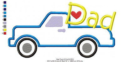 Daddy's Truck - Applique