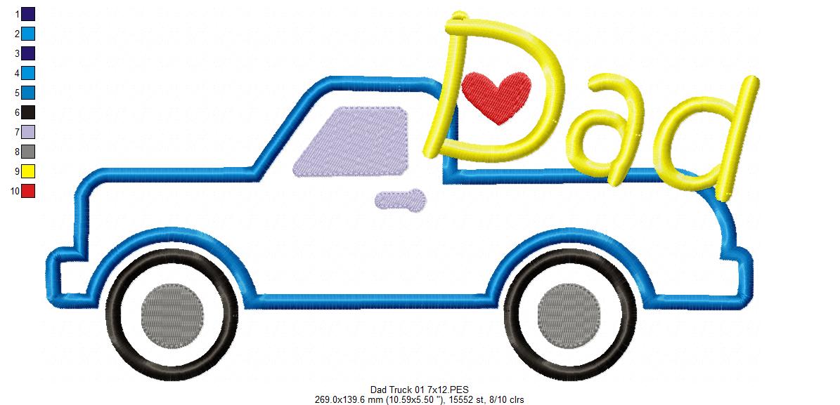 Daddy's Truck - Applique