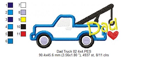 Daddy's Truck 02 - Applique