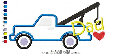 Daddy's Truck 02 - Applique
