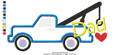 Daddy's Truck - Applique - Set of 2 designs