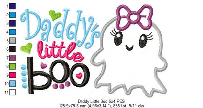 Daddy Little Boo - Applique