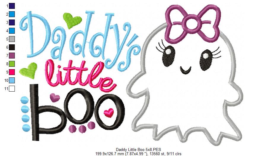 Daddy Little Boo - Applique