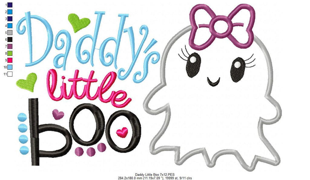 Daddy Little Boo - Applique