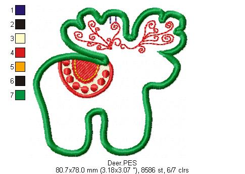 Folk Christmas Ornaments - ITH Project - Machine Embroidery Design