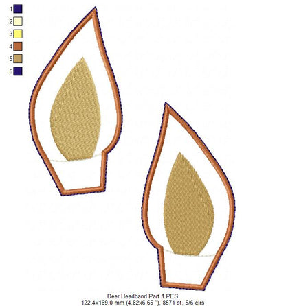 Deer Headband - ITH Project - Machine Embroidery Design