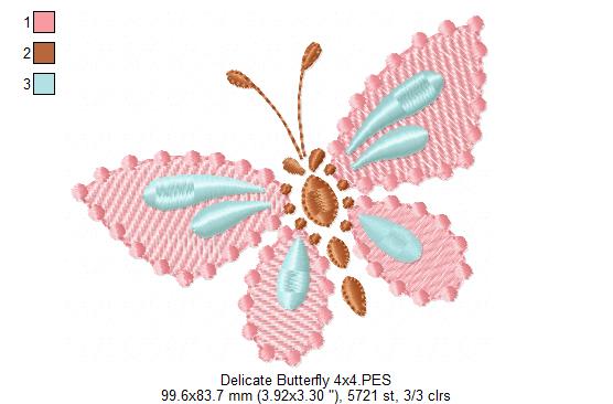 Delicate Butterfly - Fill Stitch