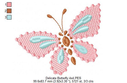 Delicate Butterfly - Fill Stitch