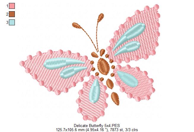 Delicate Butterfly - Fill Stitch