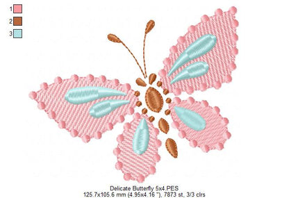 Delicate Butterfly - Fill Stitch