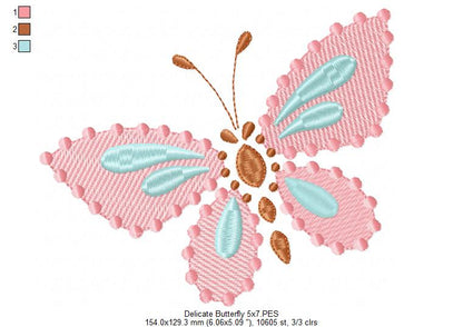 Delicate Butterfly - Fill Stitch