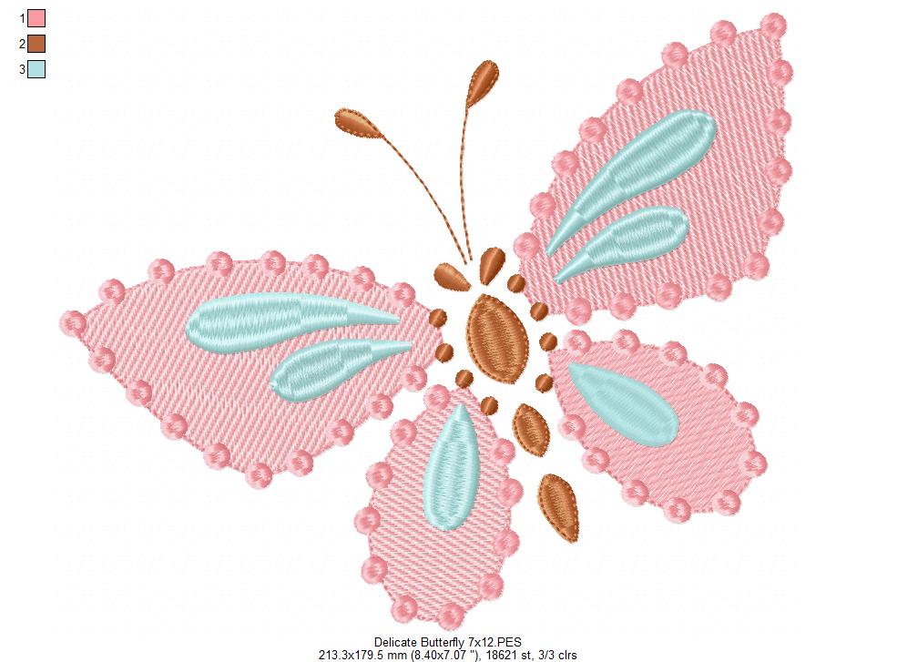 Delicate Butterfly - Fill Stitch