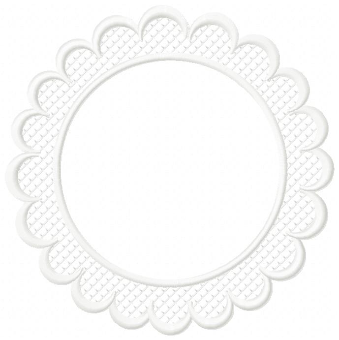 Delicate Lace Frame - Applique - Machine Embroidery Design