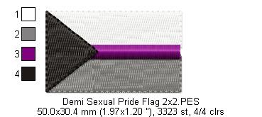 Demi Sexual Pride Flag - Fill Stitch