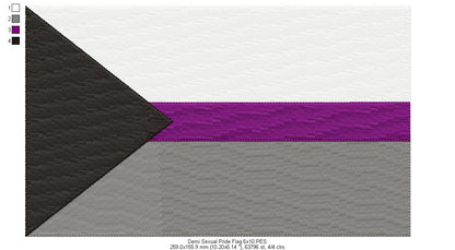 Demi Sexual Pride Flag - Fill Stitch