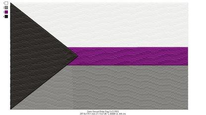 Demi Sexual Pride Flag - Fill Stitch