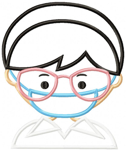 Covid-19 Use the Mask Girl - Applique